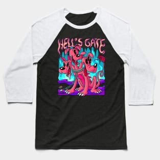 Blackcraft Kawaii Cerberus Hell's Gate Retro Cartoon Pastel Goth Baseball T-Shirt